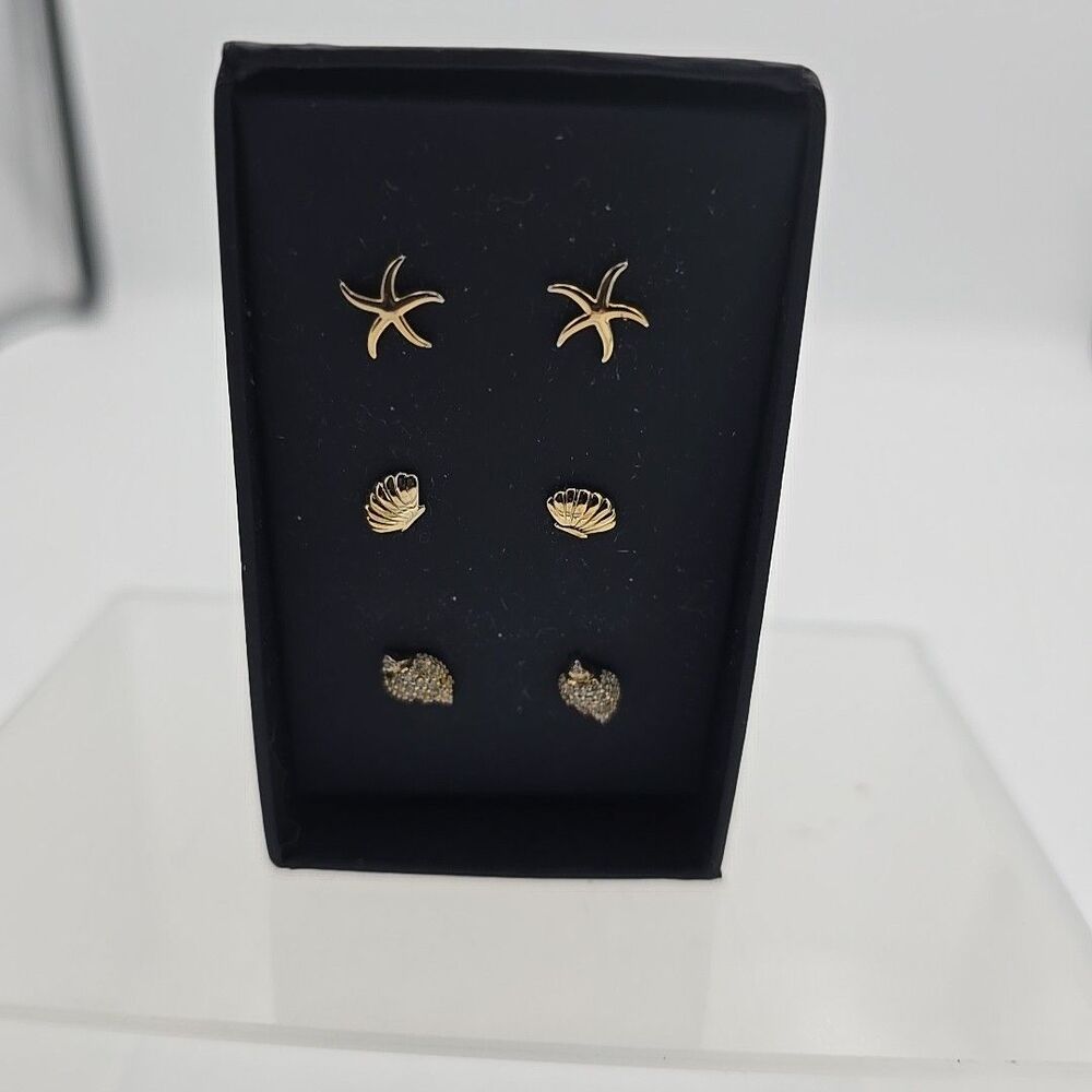City x City 3 Pair Of Earrings In Gift Box New